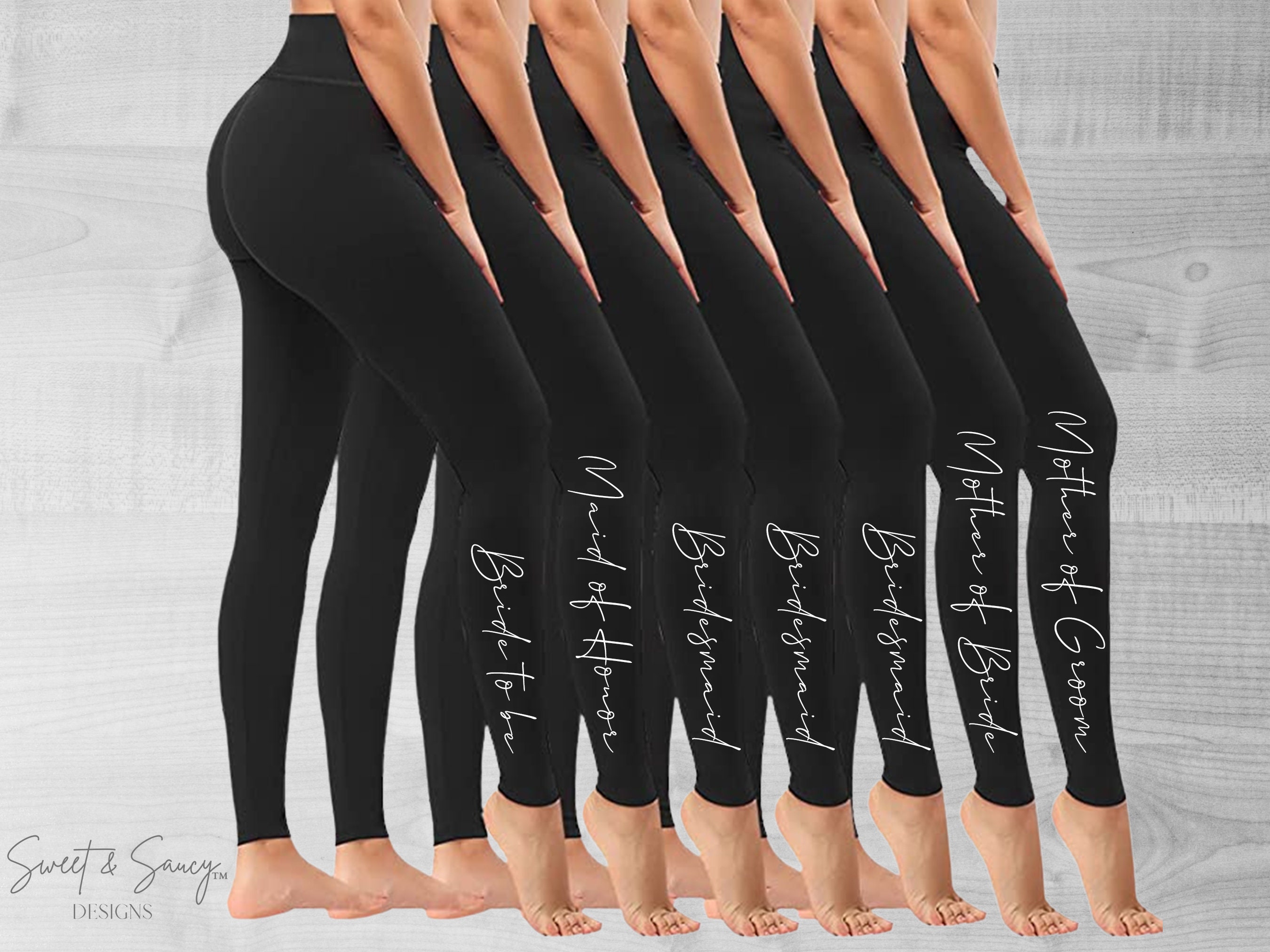 Wedding Day Leggings Glitter Bridal Party Leggings Bridal | Etsy