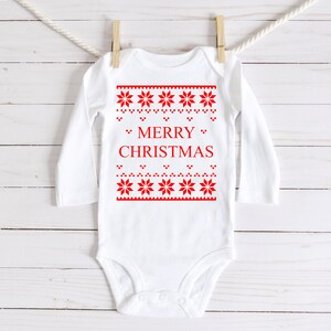 ugly sweater baby onesie