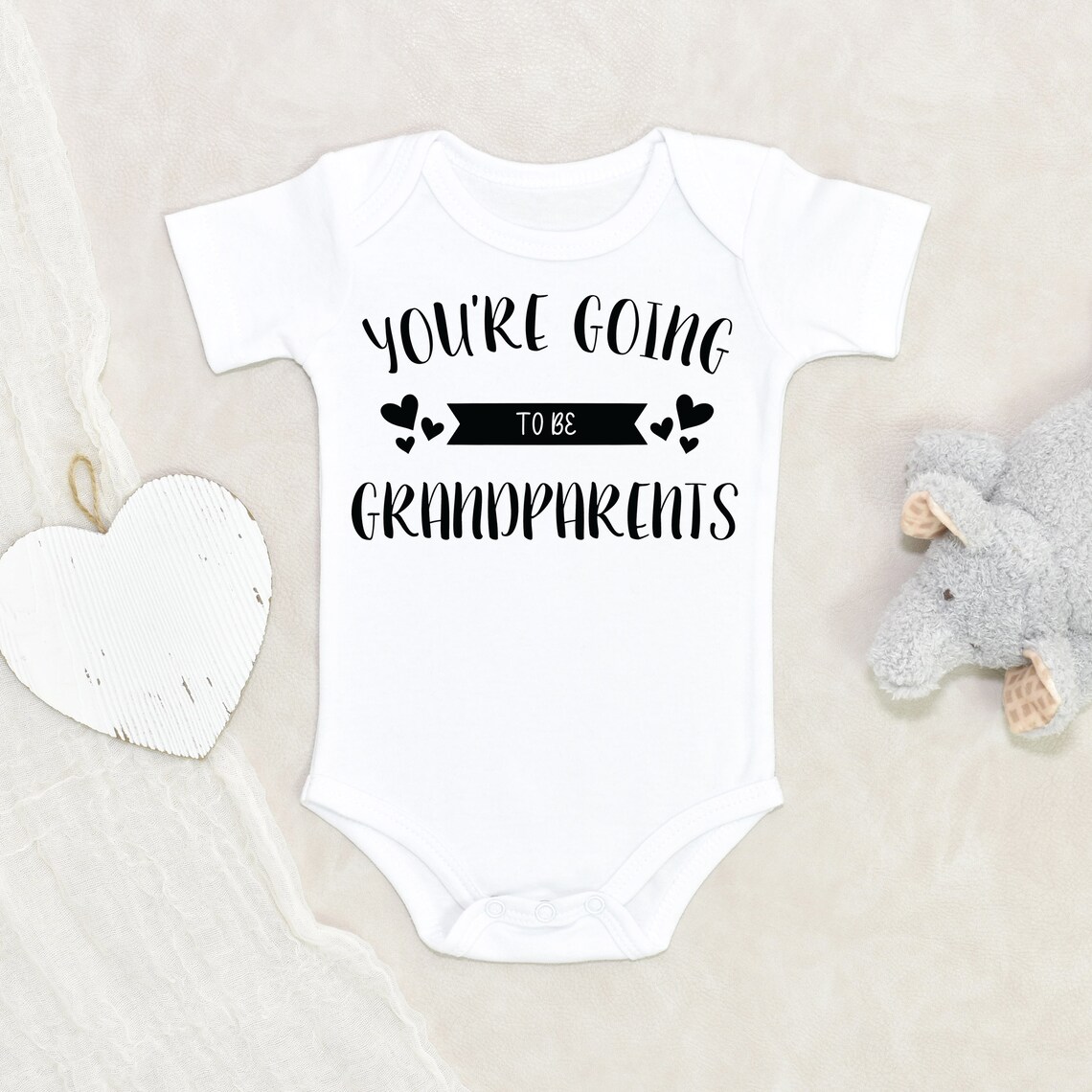 Grandparents Baby Announcement Onesie® Pregnancy Etsy