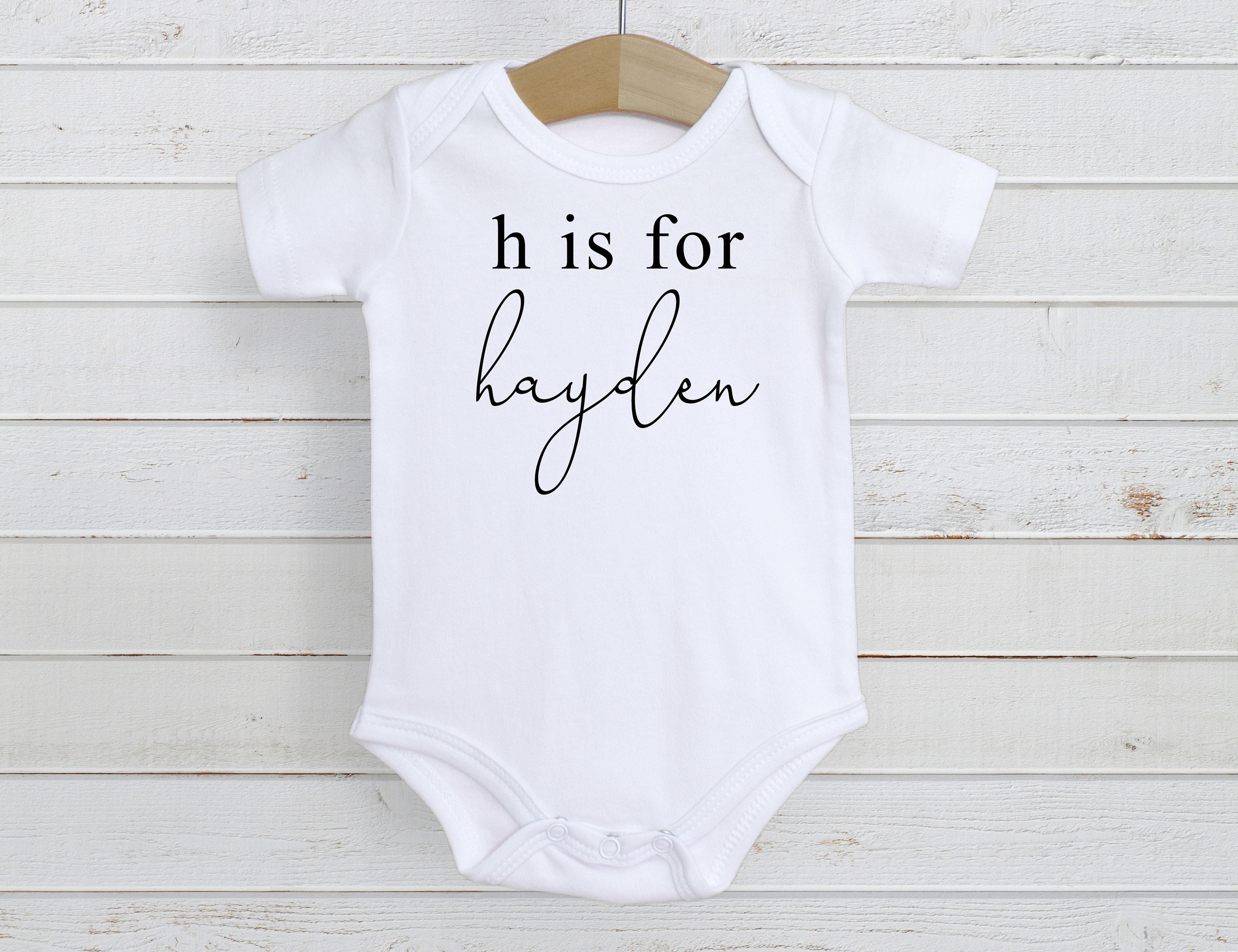 Baby Name Onesie® Monogram Baby Onesie® Cute Custom Baby Etsy