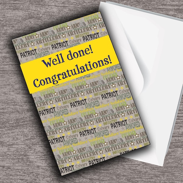 Army Congratulations Card