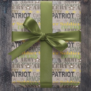 Army Slogans Wrapping Paper, 29&quot; X 20&quot; - 5 sheets