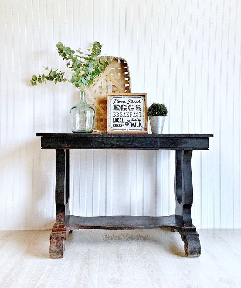 Antique Table Entryway Table Sofa Table Farmhouse Decor Etsy