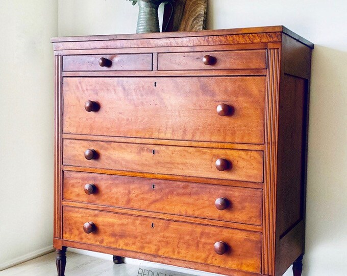 Antique Dresser Chest of Drawers Farmhouse Dresser Walnut Etsy