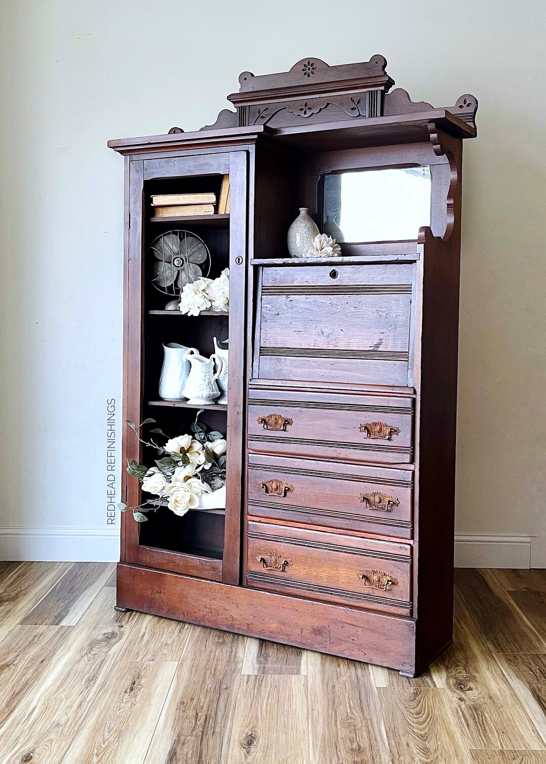 Antique Eastlake Secretary Desk, China