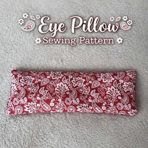 Easy Hot Cold Pillow Sewing Pattern, Weighted Sleep Yoga Meditation Eye Mask (PDF Download)