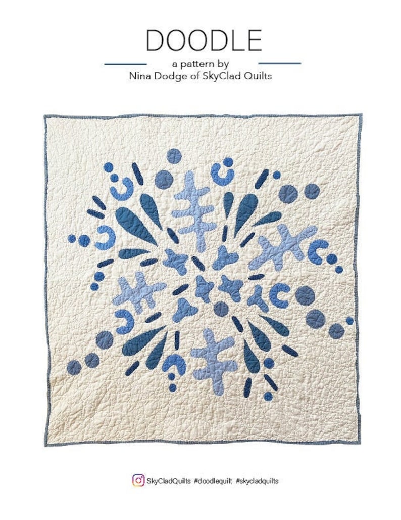The Doodle Quilt Pattern Etsy