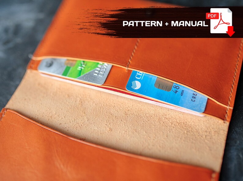 Pattern passport holder PDF Travel Template Leather passport Etsy