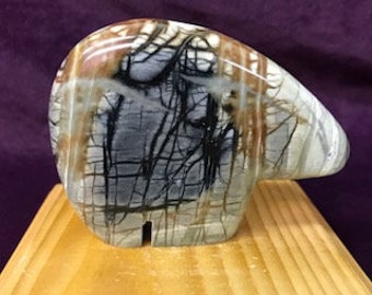 Zuni Style Picasso Marble Stone Bear "Mini"