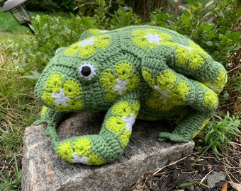 Frog plush handmade stuffed toy