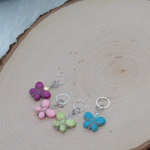 progress keepers knitting crochet stitch markers set of 3 knitting Diva metal on slip ring and lobster clasp
