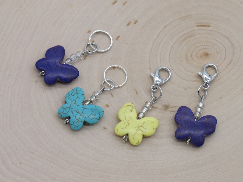 Butterfly charms Butterfly markers Butterfly progress keepers Butterfly stitch markers stitch markers progress keepers crochet marker