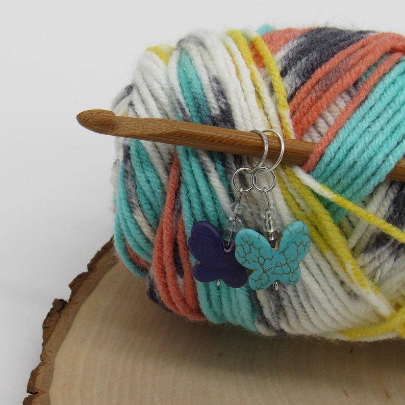 Butterfly charms Butterfly markers Butterfly progress keepers Butterfly stitch markers stitch markers progress keepers crochet marker