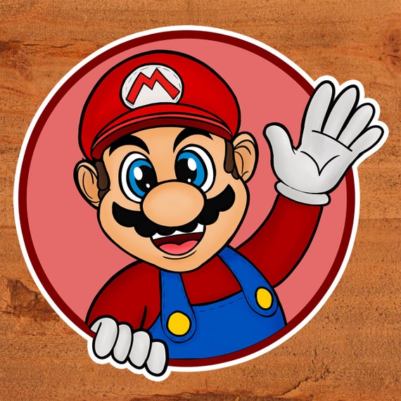 Vinyl and stickers video game mario bros