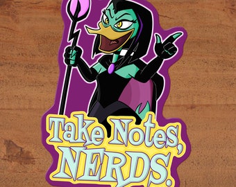 Magica De Spell Ducktales Sticker on Glossy Vinyl - Take Notes, Nerds! (Ducktales 2017) Custom hand-drawn art