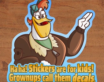Launchpad McQuack Ducktales Sticker on Glossy Vinyl - Scrooge McDuck&#39;s Pilot Custom Hand-Drawn Art