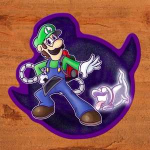  Luigi's Mansion 3 Luigi And Polterpup Silhouette T