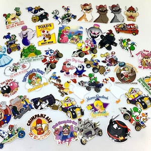 Grabbeltas voor Nintendo-ministickers (12 willekeurige ministickers) aangepaste handgetekende kunst