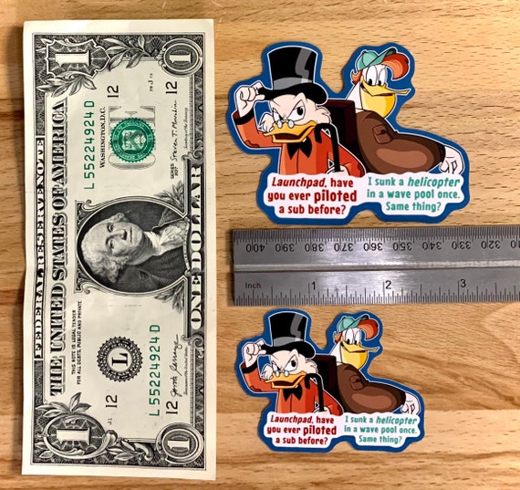 Scrooge Mcduck & Launchpad Mcquack Ducktales Sticker on Glossy Vinyl Have  You Ever Piloted a Sub Before Custom Hand-drawn Art -  Hong Kong