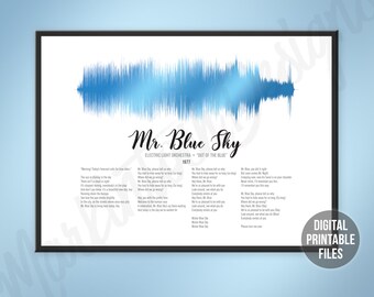 Mr Blue Sky Lyrics Etsy