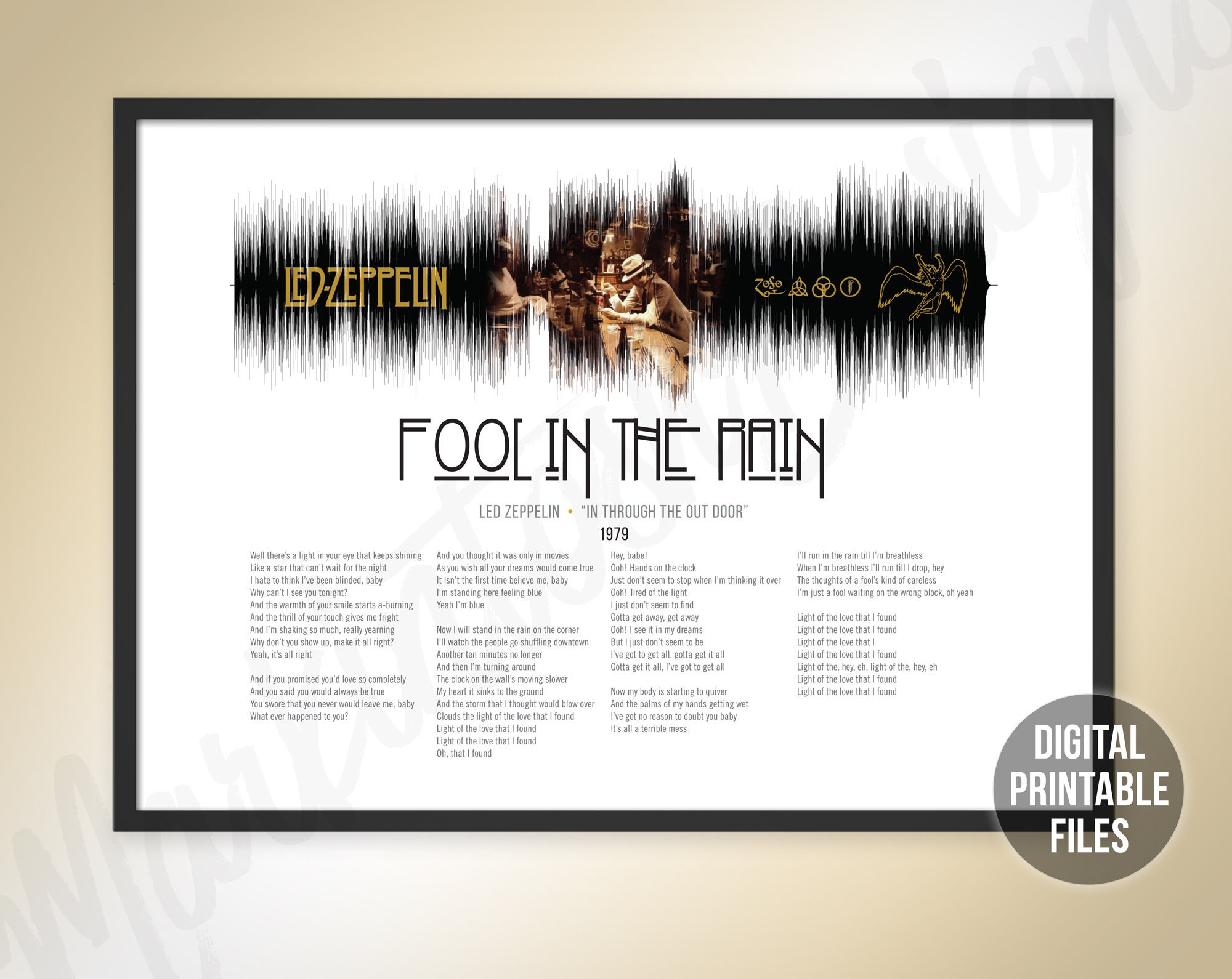 Fool In The Rain Custom Sound Wave And Lyrics Art Printable Etsy Fool In The Rain Custom Sound Wave And Lyrics Art Printable Etsy