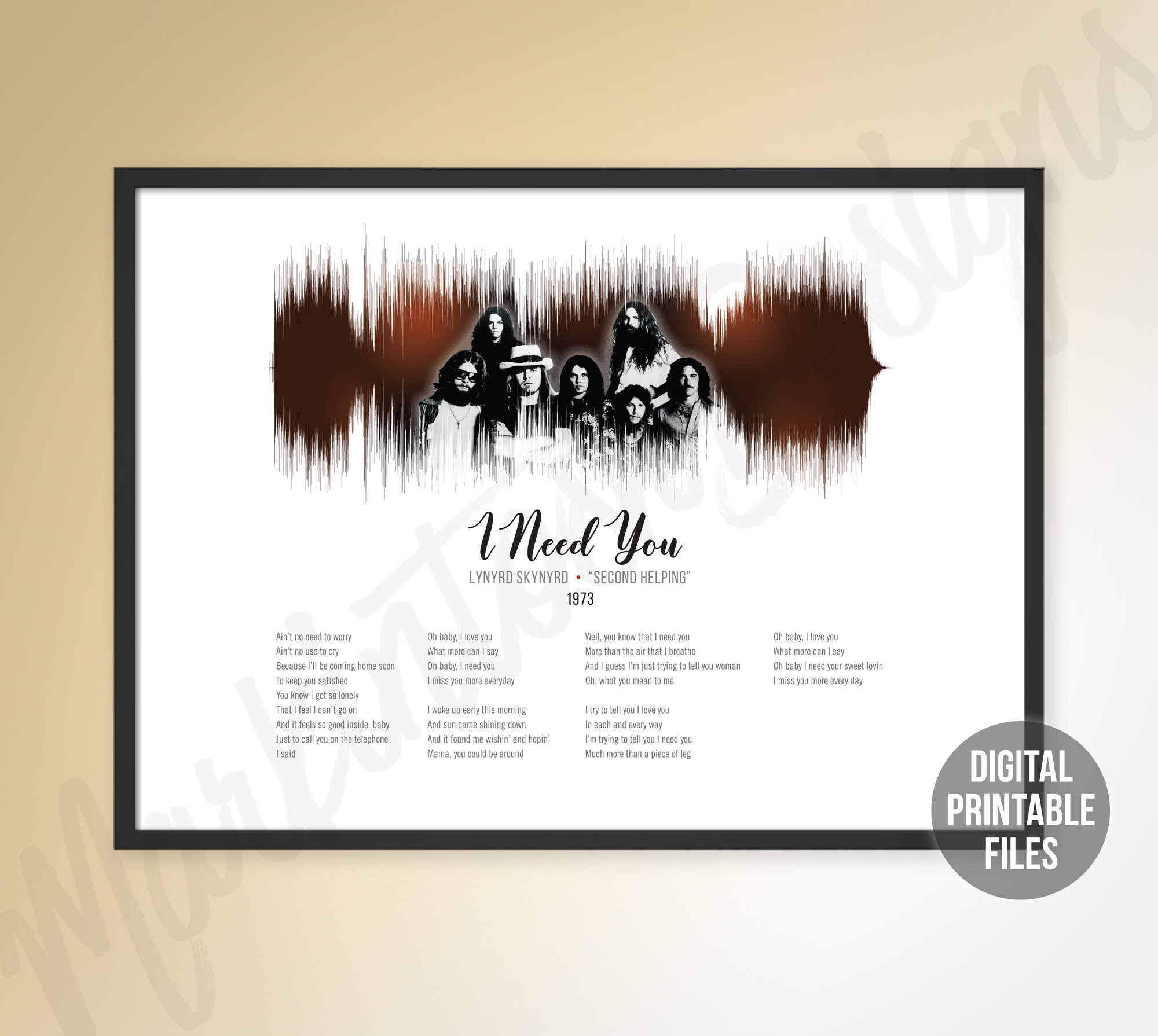 I Need You Custom Soundwave And Lyrics Art Digital Printable Etsy I Need You Custom Soundwave And Lyrics Art Digital Printable Etsy