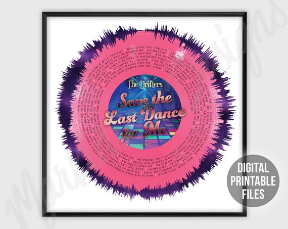 Save The Last Dance For Me Custom Radial Sound Wave And Etsy