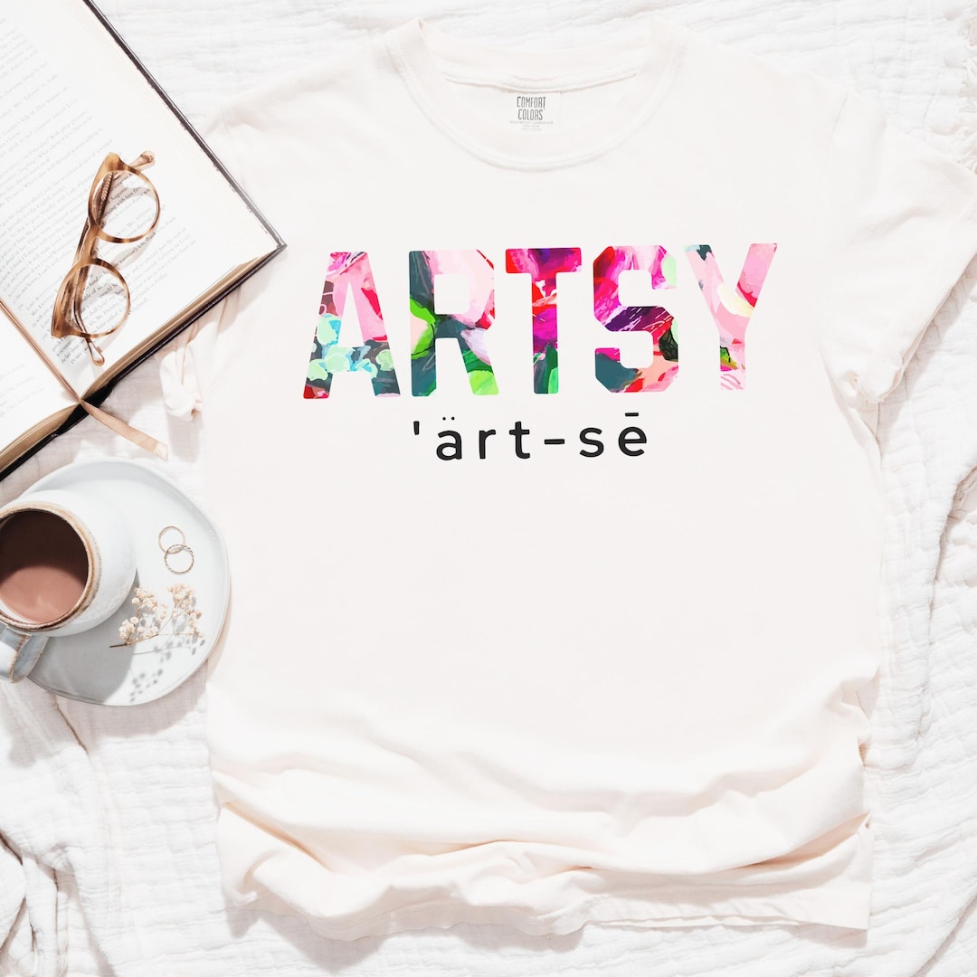 Artsy T-shirt, Simple Tee, Artist Attire, Art Tee, Wildflower Tee, T ...