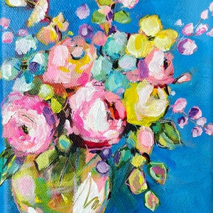 Title: bonnie Blu is an Original Acrylic/mixed Media Painting on Canvas