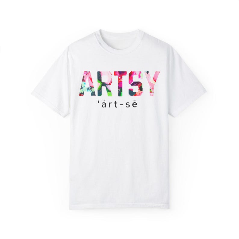 Artsy T-shirt, Simple Tee, Artist Attire, Art Tee, Wildflower Tee, T ...