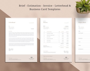 Invoice | Estimate | Business Card | Brief | Letterhead | Brand Identity | stationary