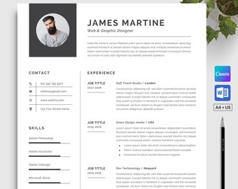 ATS-Friendly Resume Template for Word and Canva | Cover Letter and References Template | Resume Template Word Instant Download | CV Template