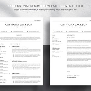 Professional Resume Template Modern And Creative Resume Templates Top Selling Resume/CV Big Bundle Word Resume Instant Download image 5