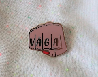 Dare semi-dark Sweden inspired enamel pin