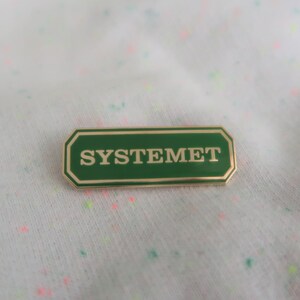Systemet Sweden inspired enamel pin