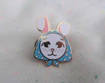 Easter bunny Sweden inspired blue enamel pin