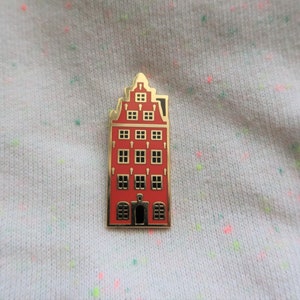 Gamla Stan red Sweden inspired enamel pin