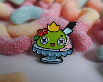 Princess cake swedish enamel pin