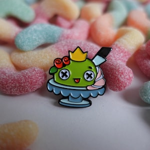 Princess cake swedish enamel pin