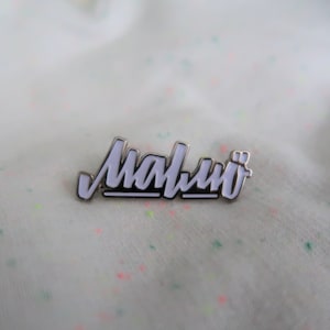 Malmo Sweden inspired enamel pin white