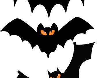 ハロウィーンの飾り コウモリ 簡単 DIY 印刷可能 - ハロウィーン パーティーの飾りを自分で作ろう - デジタル ダウンロード