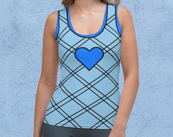 Nami Heart Blue Cosplay Tank Top