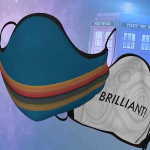 13th Doctor Teal Mask (Adult & Kids' sizes)