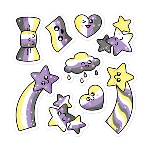 Niet-binaire LGBTQties-stickers