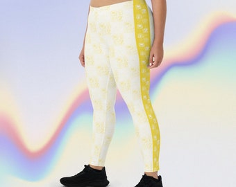 Racer- Flower Yellow Leggings