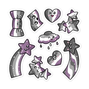 Stickers LGBTQties asexuels et demisexuels