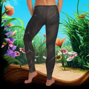 Black Leaf Leggings