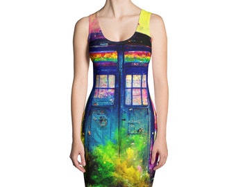 doctor who skater dress Doctor Who Her Universe Tardis Skater Dress Womens Large Sleeveless Twirl  Mini
