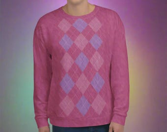Saja Boys "Baby" Pink Unisex Sweatshirt (all-over print)