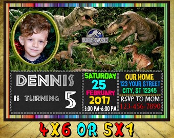 Jurassic World Invitation. Jurassic Wold. Jurassic World Birthday Invitation. Jurassic World Party. Jurassic World Card. Jurassic Park